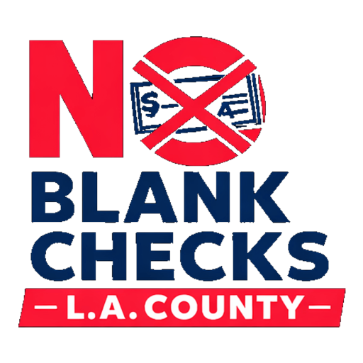 No BlankChecks L.A. County Logo