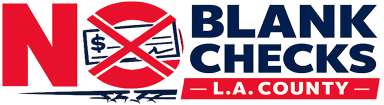 No BlankChecks L.A. County Logo